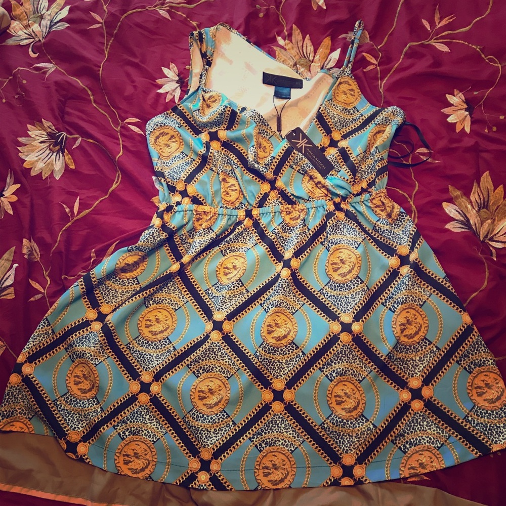 KKardashian lt blue georgette day dress XL